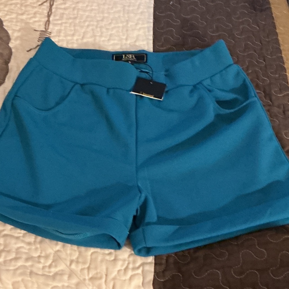 L&B Teal High Waist Women's Shorts
